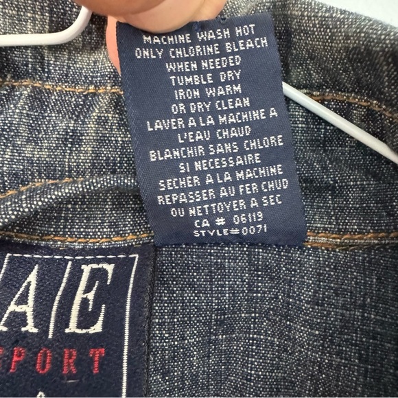 AE Sport & Co. Denim Trench Coat Jacket • Double Breasted • Women’s 1X - Picture 4 of 6